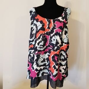 Women's Multicolor Sleeveless Top